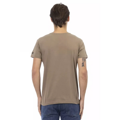 Trussardi Action Brown Cotton Men T-Shirt