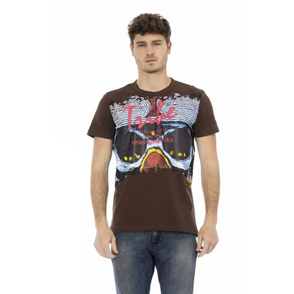 Trussardi Action Brown Cotton Men T-Shirt
