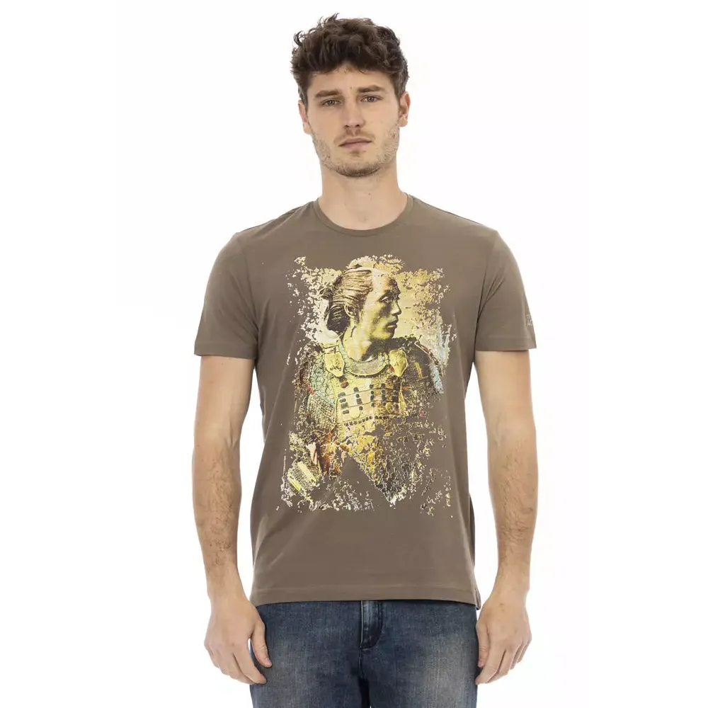 Trussardi Action Brown Cotton Men T-Shirt