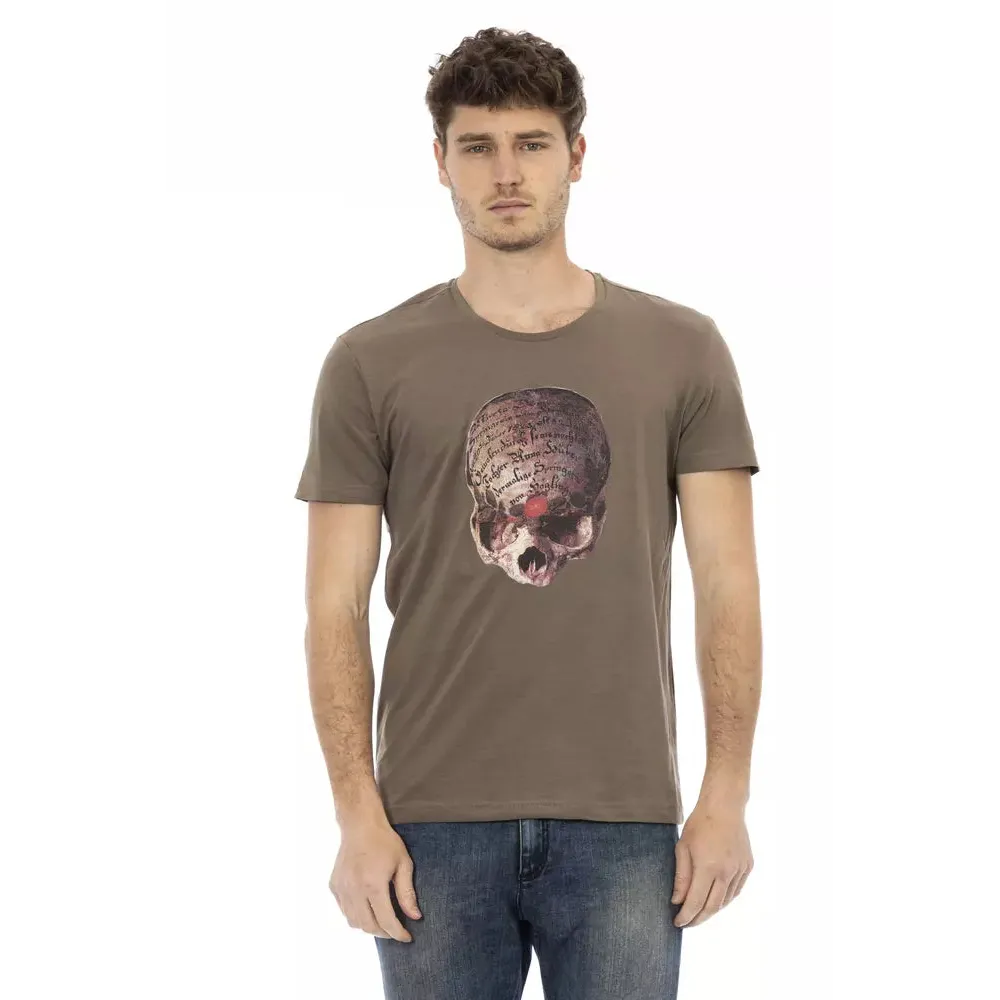 Trussardi Action Brown Cotton Men T-Shirt