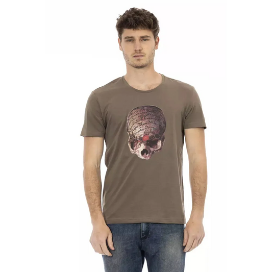 Trussardi Action Brown Cotton Men T-Shirt
