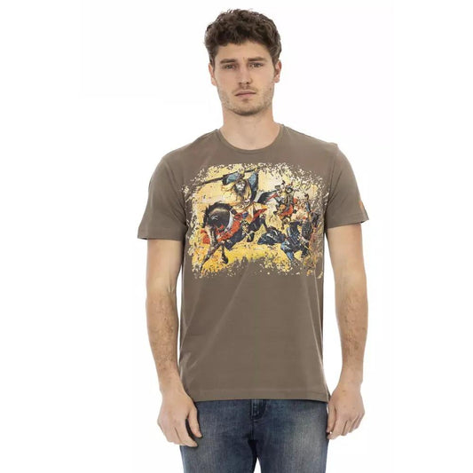 Trussardi Action Brown Cotton Men T-Shirt