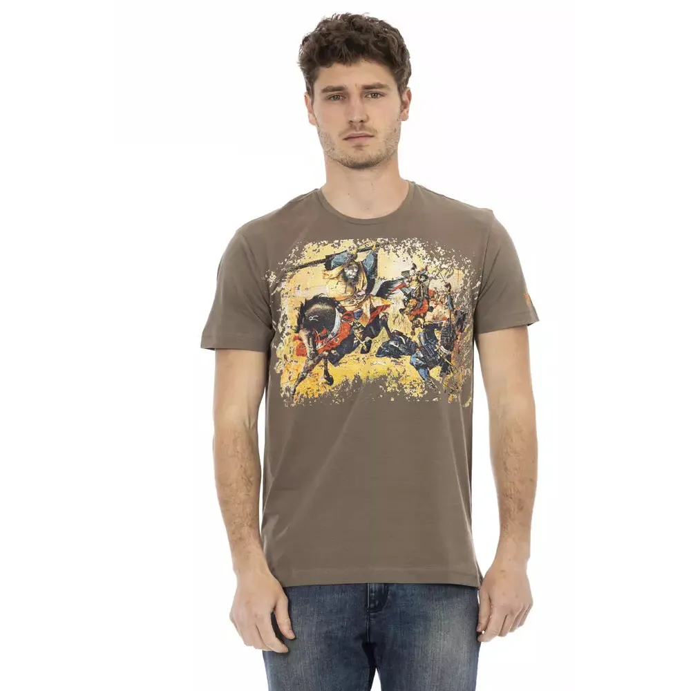 Trussardi Action Brown Cotton Men T-Shirt
