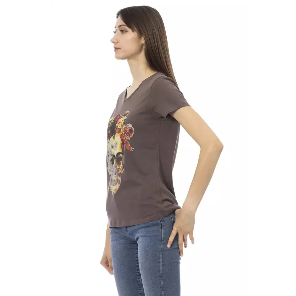 Trussardi Action Brown Cotton Women T-Shirt