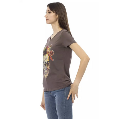 Trussardi Action Brown Cotton Women T-Shirt