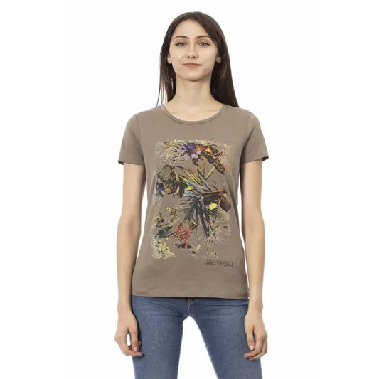 Trussardi Action Brown Cotton Women T-Shirt