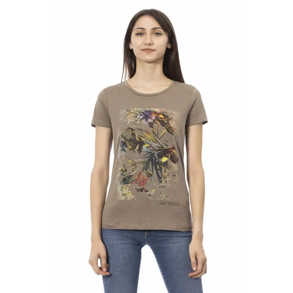 Trussardi Action Brown Cotton Women T-Shirt