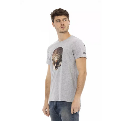 Trussardi Action Gray Cotton Men T-Shirt