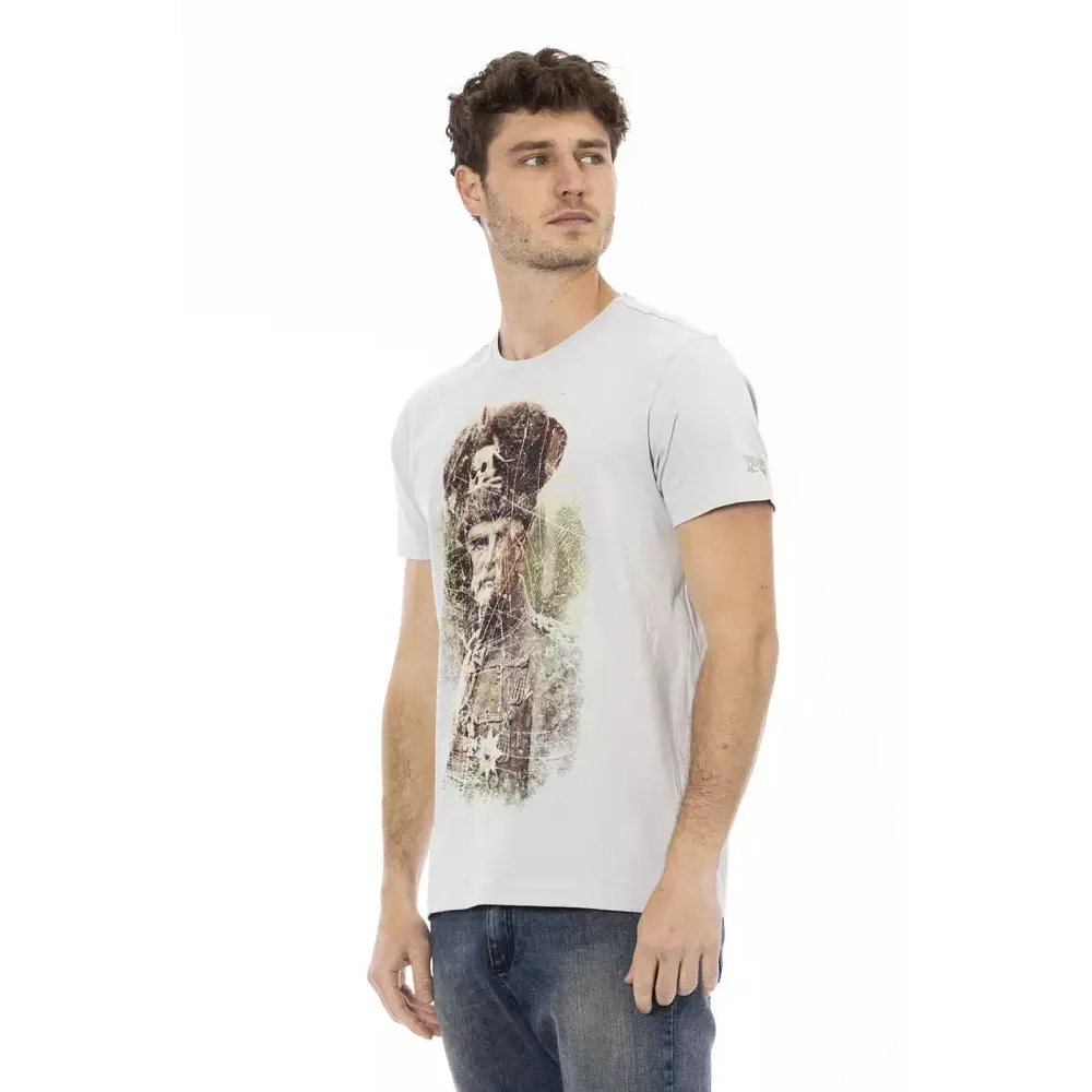 Trussardi Action Gray Cotton Men T-Shirt