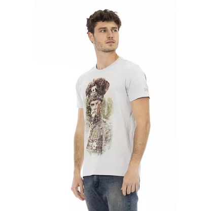 Trussardi Action Gray Cotton Men T-Shirt