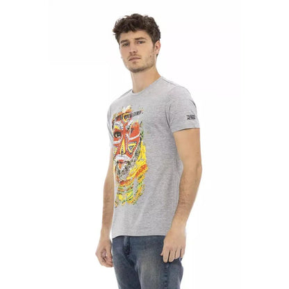 Trussardi Action Gray Cotton Men T-Shirt