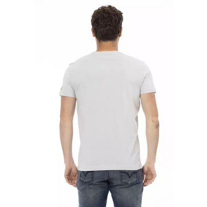 Trussardi Action Gray Cotton Men T-Shirt