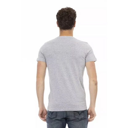 Trussardi Action Gray Cotton Men T-Shirt