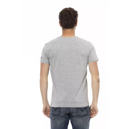 Trussardi Action Gray Cotton Men T-Shirt