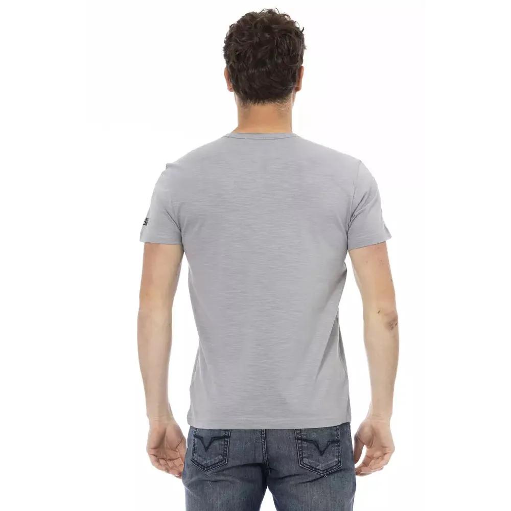 Trussardi Action Gray Cotton Men T-Shirt
