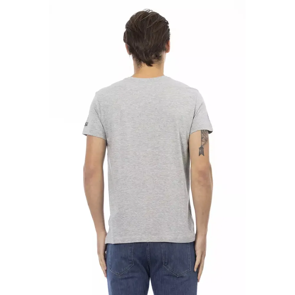 Trussardi Action Gray Cotton Men T-Shirt