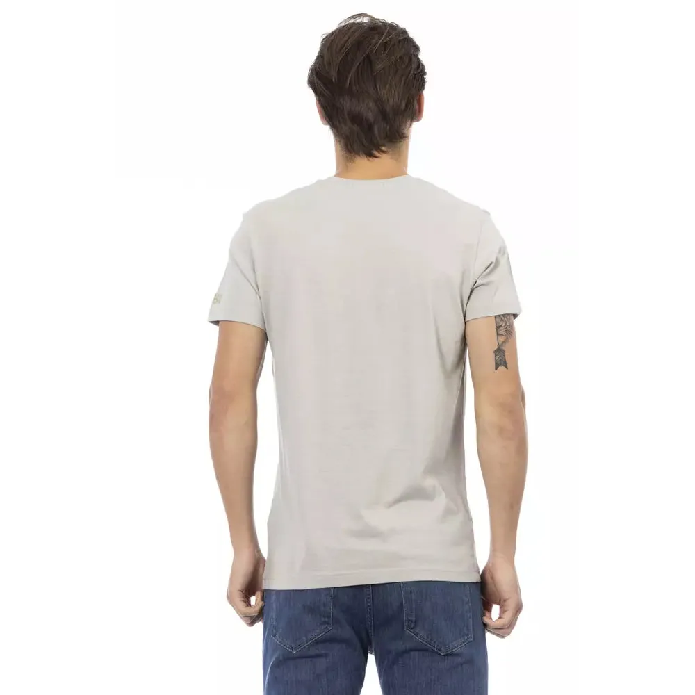 Trussardi Action Gray Cotton Men T-Shirt