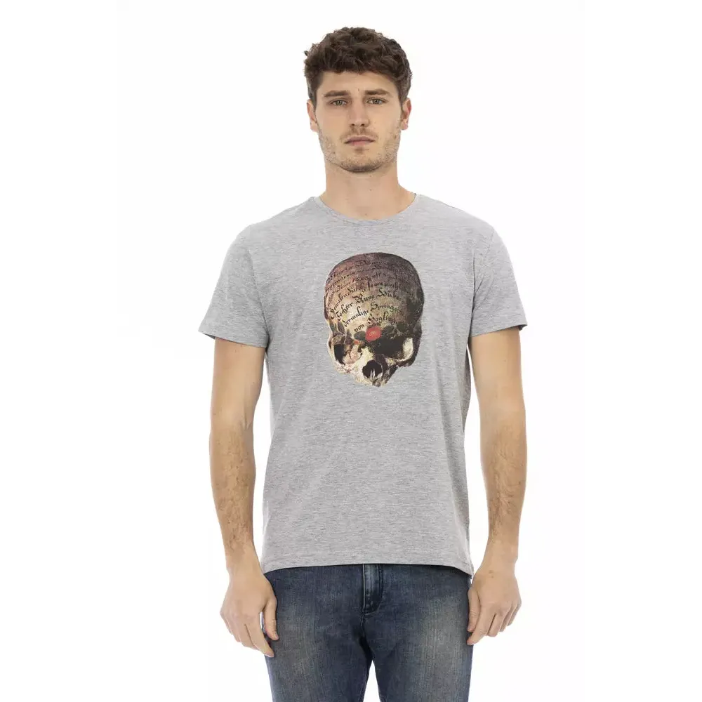 Trussardi Action Gray Cotton Men T-Shirt