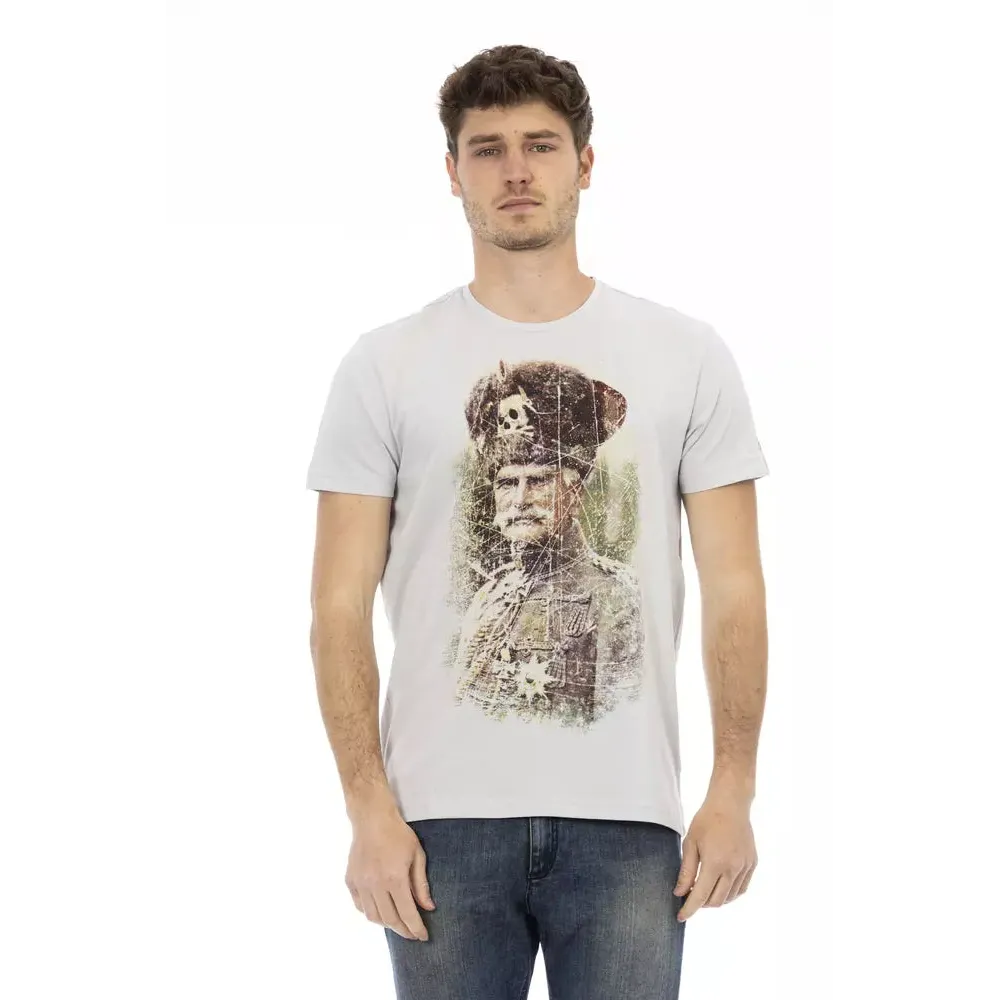 Trussardi Action Gray Cotton Men T-Shirt