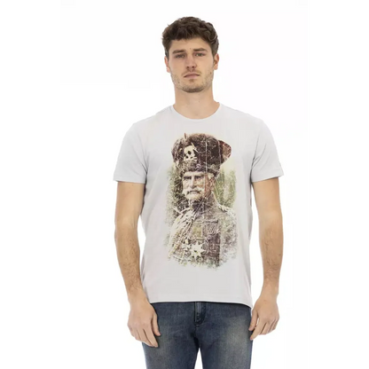 Trussardi Action Gray Cotton Men T-Shirt