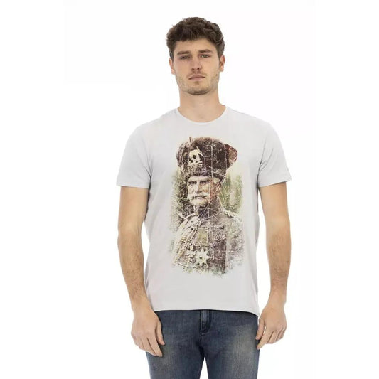 Trussardi Action Gray Cotton Men T-Shirt