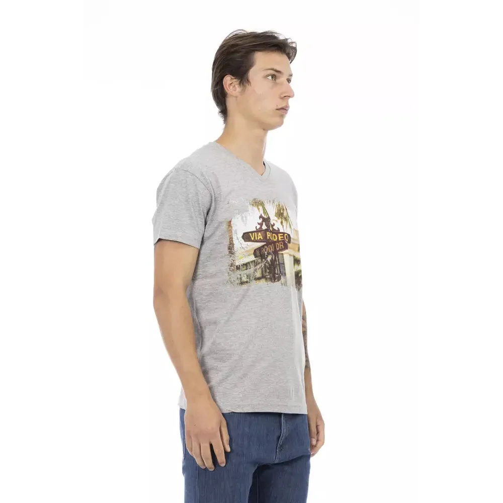 Trussardi Action Gray Cotton Men's T-Shirt