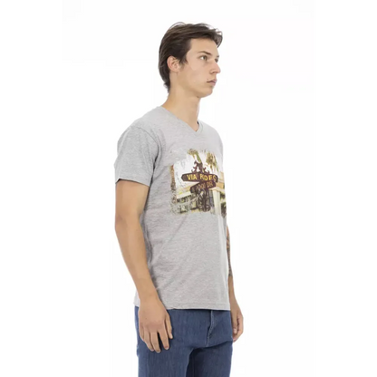 Trussardi Action Gray Cotton Men's T-Shirt