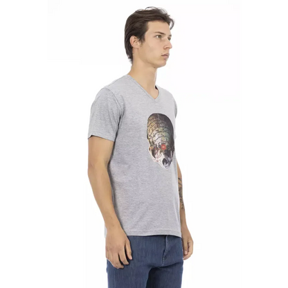 Trussardi Action Gray Cotton Men's T-Shirt