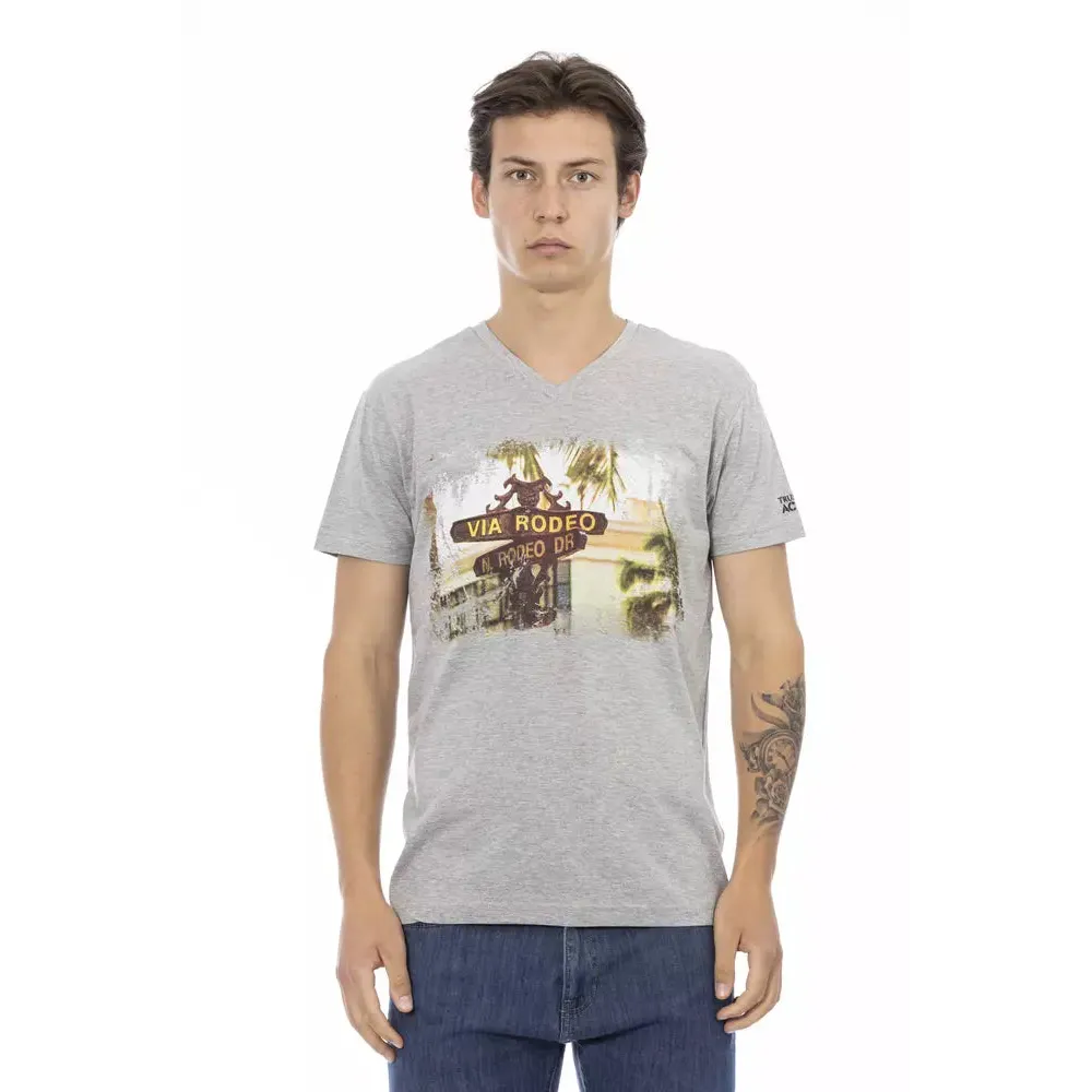 Trussardi Action Gray Cotton Men's T-Shirt