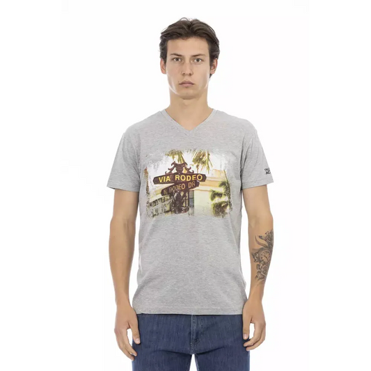 Trussardi Action Gray Cotton Men's T-Shirt