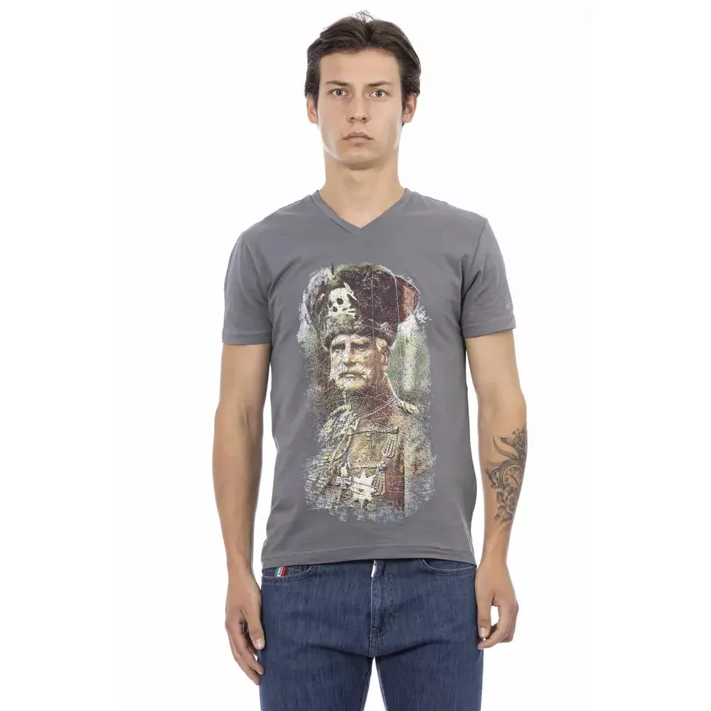 Trussardi Action Gray Cotton Men's T-Shirt
