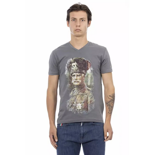 Trussardi Action Gray Cotton Men's T-Shirt