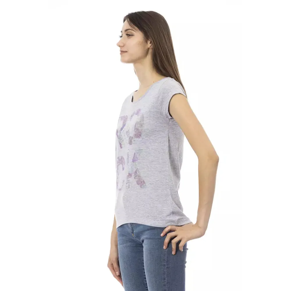 Trussardi Action Gray Cotton Women T-Shirt