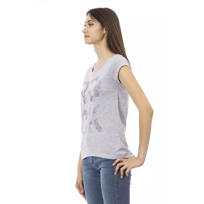 Trussardi Action Gray Cotton Women T-Shirt