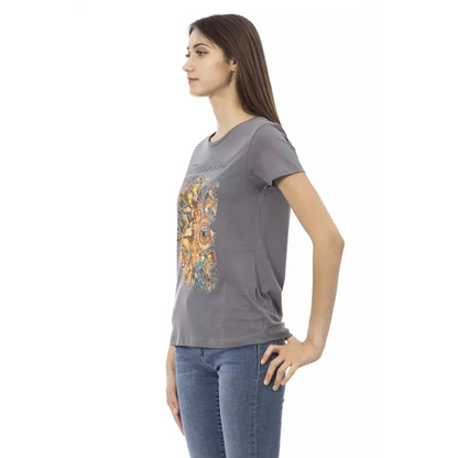 Trussardi Action Gray Cotton Women T-Shirt