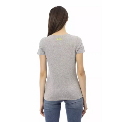 Trussardi Action Gray Cotton Women T-Shirt