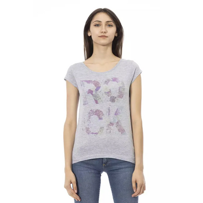 Trussardi Action Gray Cotton Women T-Shirt