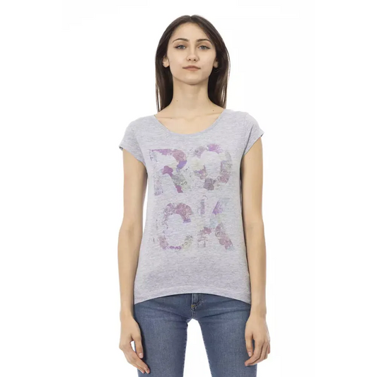 Trussardi Action Gray Cotton Women T-Shirt