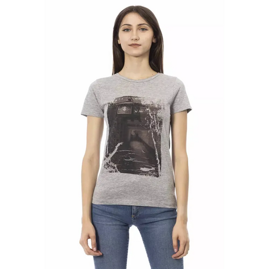 Trussardi Action Gray Cotton Women T-Shirt