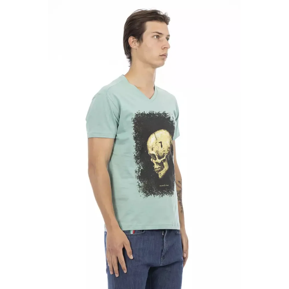 Trussardi Action Green Cotton Men T-Shirt