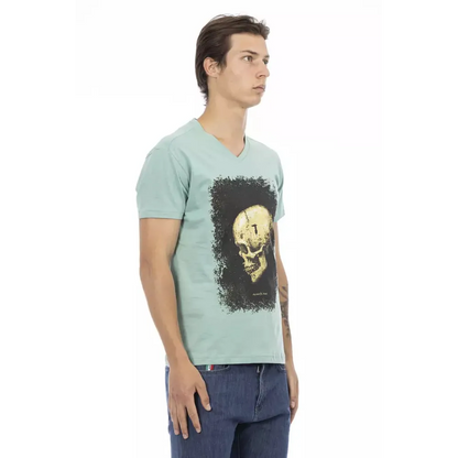 Trussardi Action Green Cotton Men T-Shirt