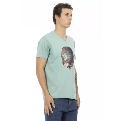 Trussardi Action Green Cotton Men T-Shirt