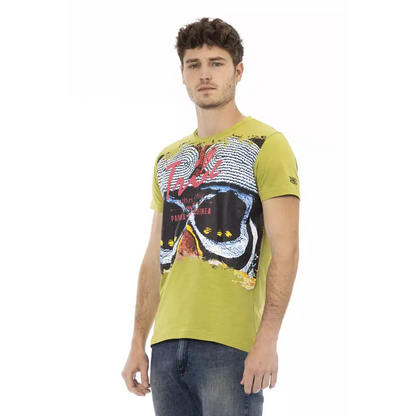 Trussardi Action Green Cotton Men T-Shirt