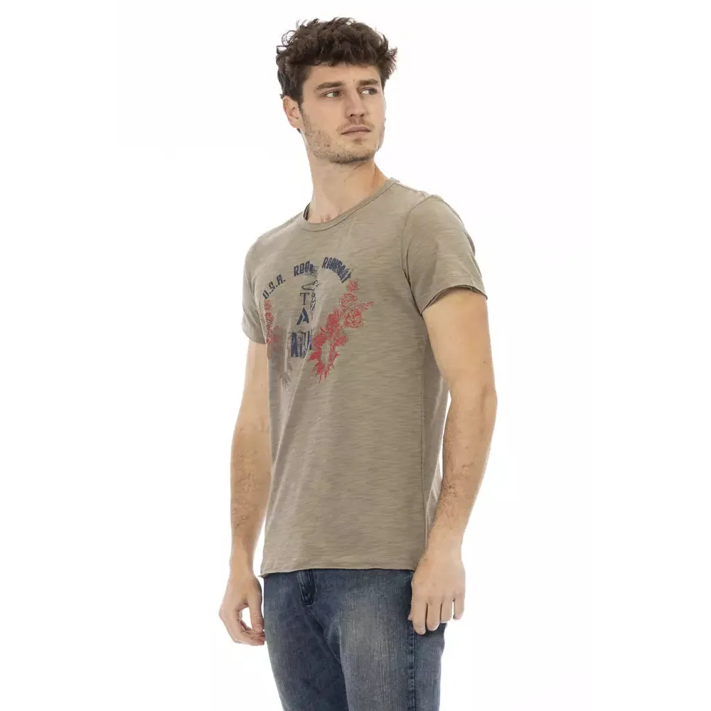 Trussardi Action "Green Cotton Men T-Shirt"