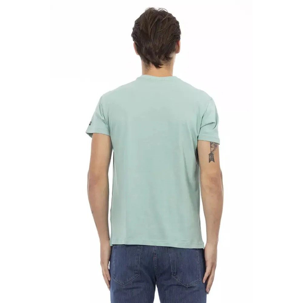 Trussardi Action Green Cotton Men T-Shirt