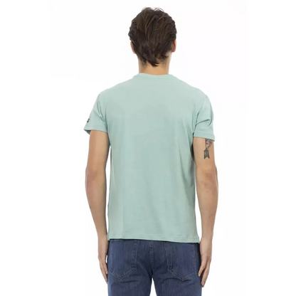 Trussardi Action Green Cotton Men T-Shirt