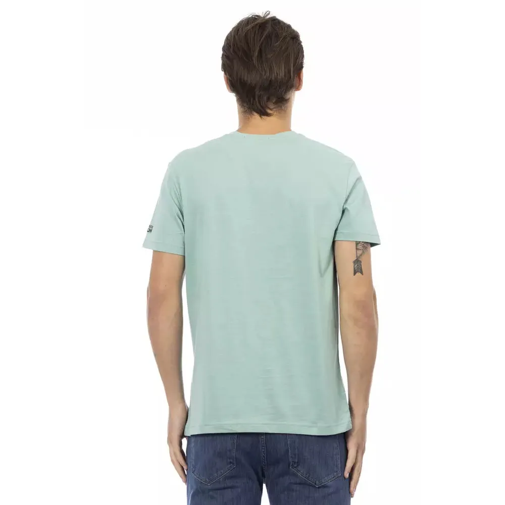 Trussardi Action Green Cotton Men T-Shirt