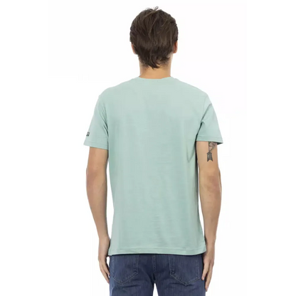 Trussardi Action Green Cotton Men T-Shirt
