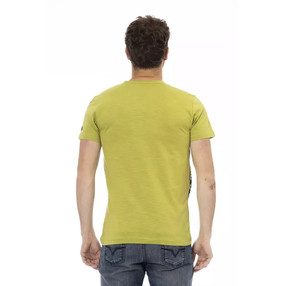 Trussardi Action Green Cotton Men T-Shirt