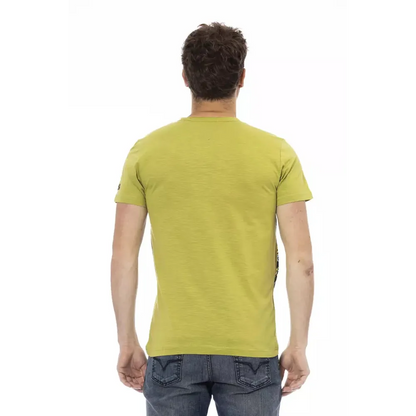 Trussardi Action Green Cotton Men T-Shirt